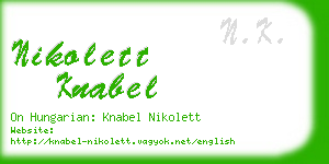 nikolett knabel business card